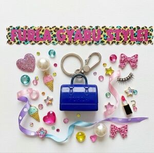Furla Candy Bag Keychain Royal Blue PVC Charm